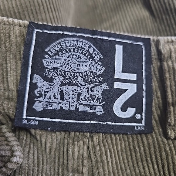 Vintage 90s Levi's White Tab Brown Corduroy Flair / Boot Cut  Jeans Size 5 Jr - Picture 6 of 8